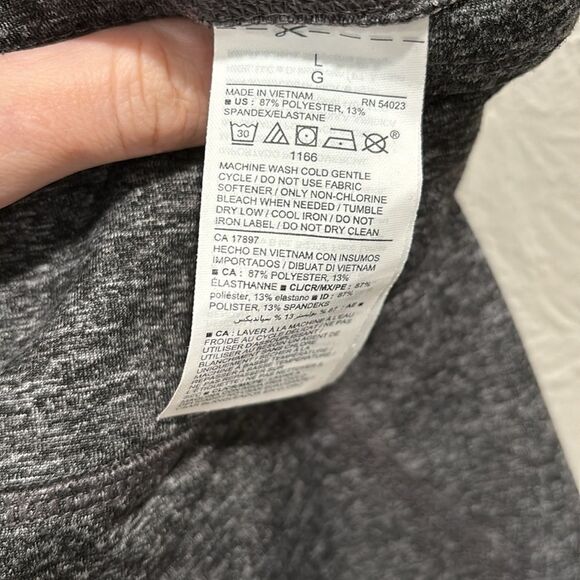 Old Navy High-Waisted Elevate 7/8-Length Gray Color-Block Leggings Go-Dry Size L - Picture 5 of 5